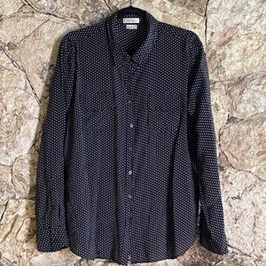 Polka dot button up blouse - XXL
